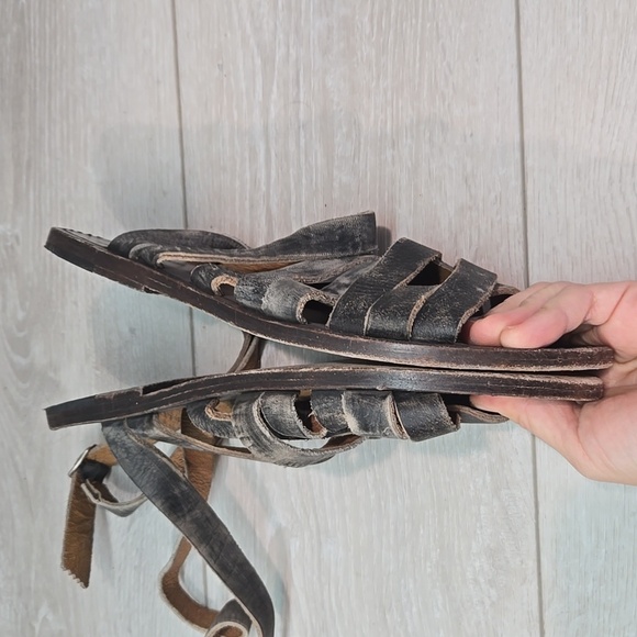 Farylrobin By Free People Women Gladiator Hobo boho Leather Sandals shoes sz 9 - Picture 8 of 10